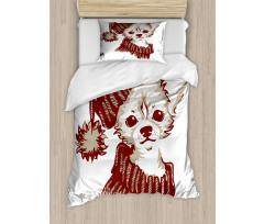 Puppy Hat and Pullover Duvet Cover Set