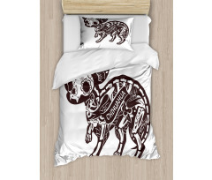 Floral Skeleton Duvet Cover Set