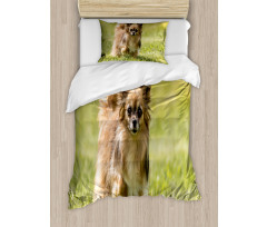 Long Haired Small Dog Duvet Cover Set