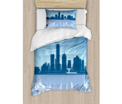 Retro Milwaukee Skyline Duvet Cover Set