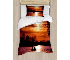 Dramatic Sunset at Waller Duvet Cover Set