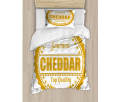 Gourmet Cheddar Rubber Stamp Duvet Cover Set