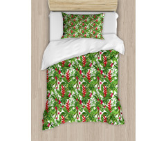 Exotic Hawaii Foliage Art Duvet Cover Set