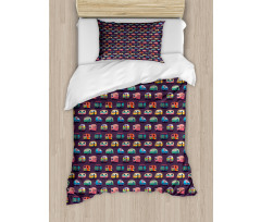 Retro Colorful Vans Duvet Cover Set