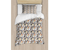 Types of Dog Faces Heads Duvet Cover Set