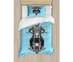 Dog Breed Riding Scooter Duvet Cover Set