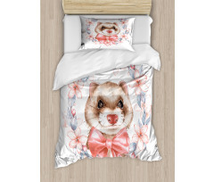 Portrait with Ribbon Wreath Duvet Cover Set