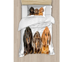 Different Color Dogs Lays Duvet Cover Set