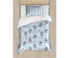 Panda Ballerina in Dress Duvet Cover Set