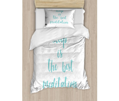 Sleep is the Best Wording Duvet Cover Set