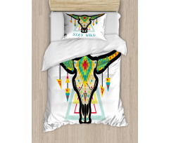 Bohemian Stay Wild Bull Duvet Cover Set