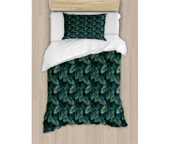 Exotic Jungle Foliage Pattern Duvet Cover Set