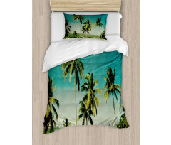 Retro Summer and Tall Trees Duvet Cover Set