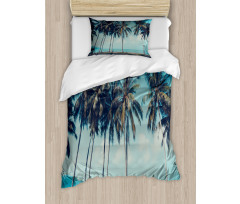 Summer Themed Tropical Shore Duvet Cover Set