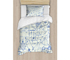 Technical Formulas Notebook Duvet Cover Set