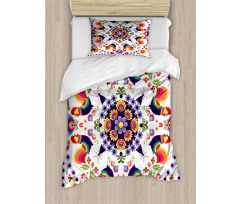 Folkloric Flowers Duvet Cover Set