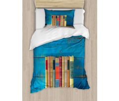 Grunge Nostalgic Book Duvet Cover Set