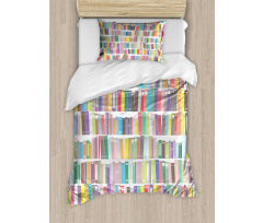 Colorful Cartoon Library Duvet Cover Set