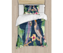 Exotic Birds Owl Avian Duvet Cover Set