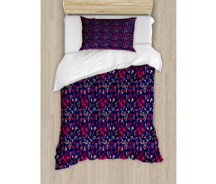 Bamboo and Flowers Art Duvet Cover Set