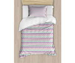 Pastel Tones Zigzags Duvet Cover Set