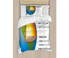 Earth Core and Shell Design Duvet Cover Set