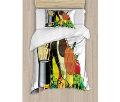 Cornucopia Motif Duvet Cover Set