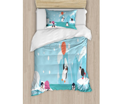 Penguins on Ice Duvet Cover Set