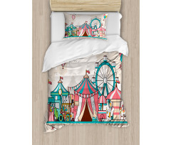 Circus Flat Balloons Duvet Cover Set