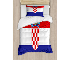 Simple Design Flag Print Duvet Cover Set