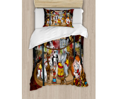 Circus Show Horses Duvet Cover Set