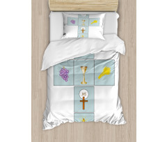 Greeting and Welcoming Image Duvet Cover Set