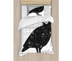 Gothic Art Ornate Bird Duvet Cover Set