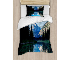 Mountain Reflection on Lake Duvet Cover Set