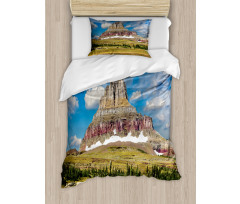 Rugged Peak and Cloudy Sky Duvet Cover Set