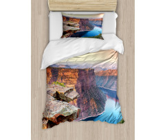 Flaming Gorge Area at Dusk Duvet Cover Set