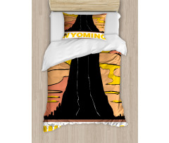 Simplistic Mountain Duvet Cover Set