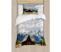 Rustic Wooden Cottage View Duvet Cover Set