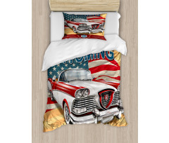 Vintage Car and Greetings Duvet Cover Set