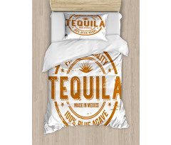 Mexican Drink Retro Stamp Duvet Cover Set