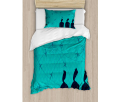 Men Look Flight Paths Duvet Cover Set