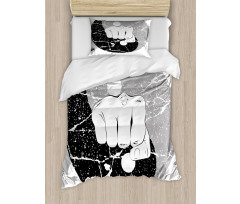 Fist in Yin Yang Duvet Cover Set