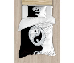 Dragon with Yin Yang Duvet Cover Set