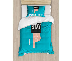 Always Stay Words Duvet Cover Set