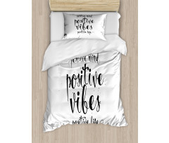 Motivational Words Duvet Cover Set