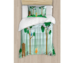 Woods Cartoon Duvet Cover Set