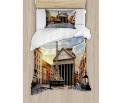 Pantheon Fountain in Rome Duvet Cover Set