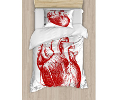 Sketch of Cardio Organ Duvet Cover Set