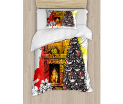 Christmas Sketch Duvet Cover Set