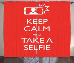 Keep Calm and Take a Selfie Curtain